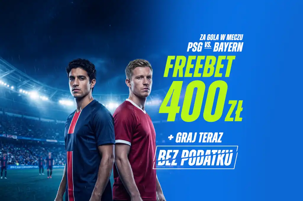 Promocja powitalna ETOTO PSG Bayern Monachium freebet 400 zł kod TYPYMF.