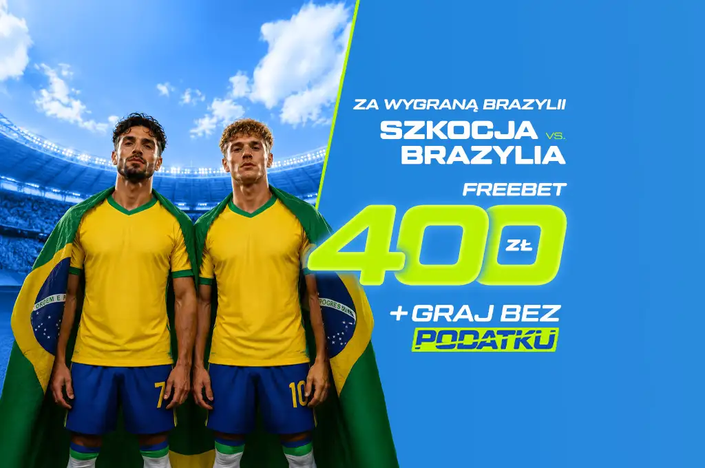 Promocja powitalna ETOTO Szkocja Brazylia freebet 400 zł.