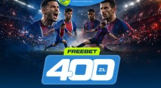 Freebet 400 zł za celny strzał w meczu PSG – FC Barcelona i 60 dni gry bez podatku